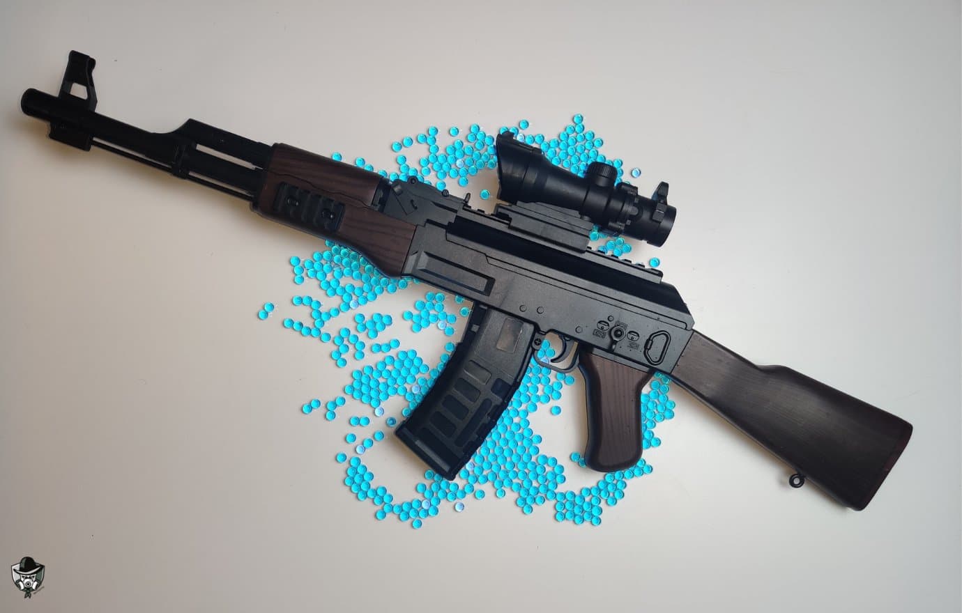 pistolet à orbeez ak47 enfant noir et marran