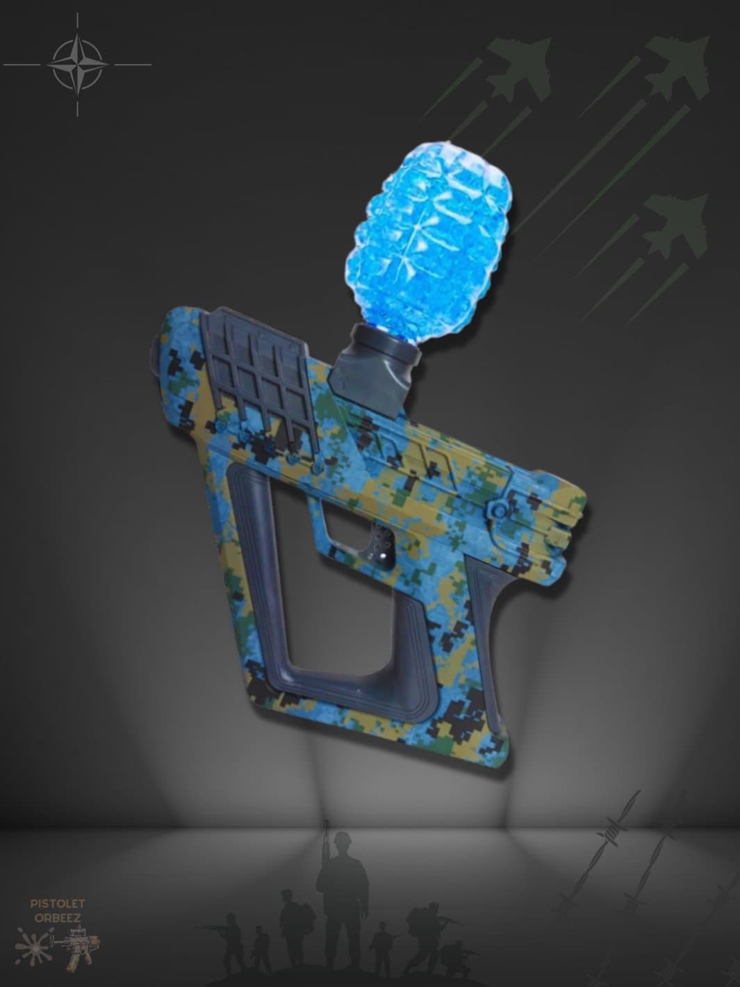 Pistolet à orbeez CS001 pour le camouflage en foret