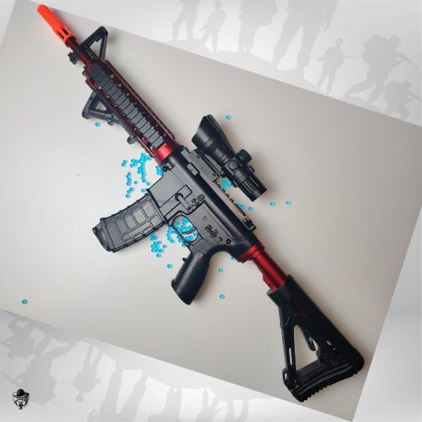 fusil à orbeez noir et rouge M4A1