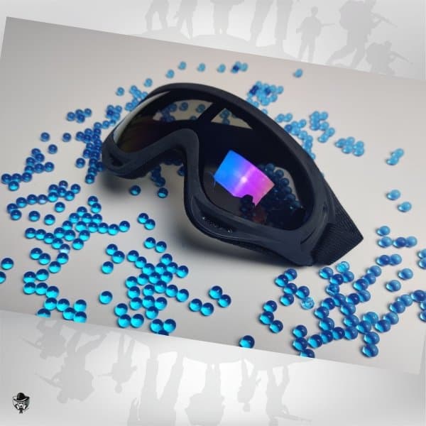 lunettes gelfighter de couleur noire avec des reflets colorés