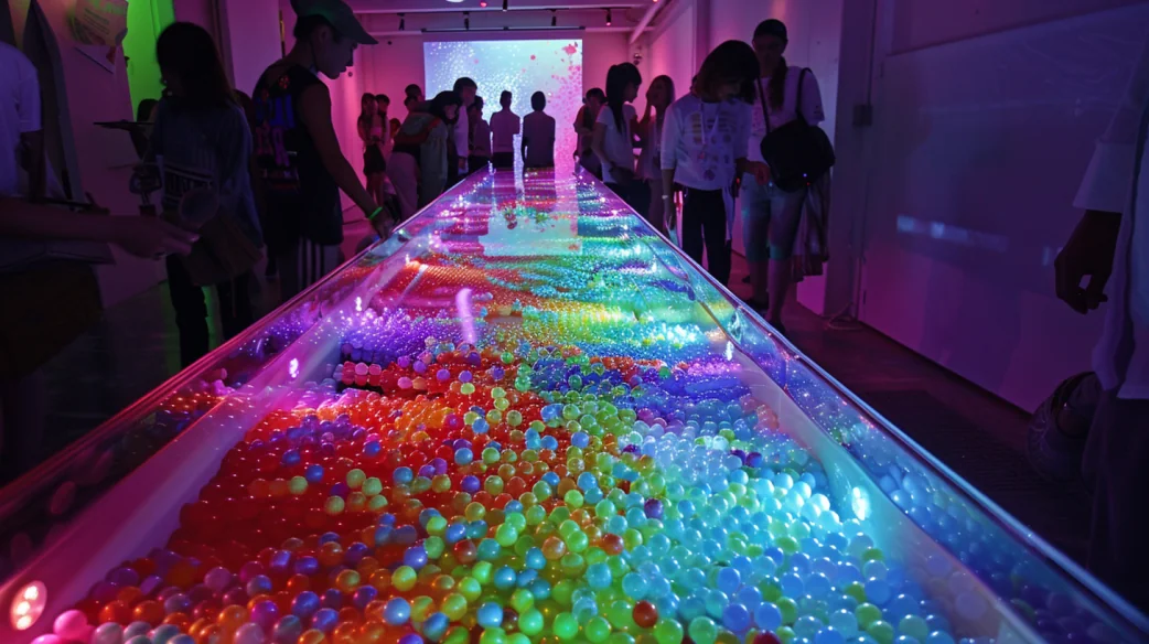 un centre de loisir avec des billes à orbeez